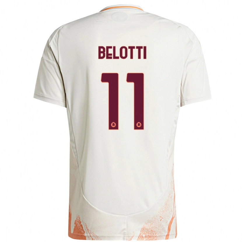 Danxen Niño Camiseta Andrea Belotti #11 Crema Blanco Naranja 2ª Equipación 2024/25 La Camisa México