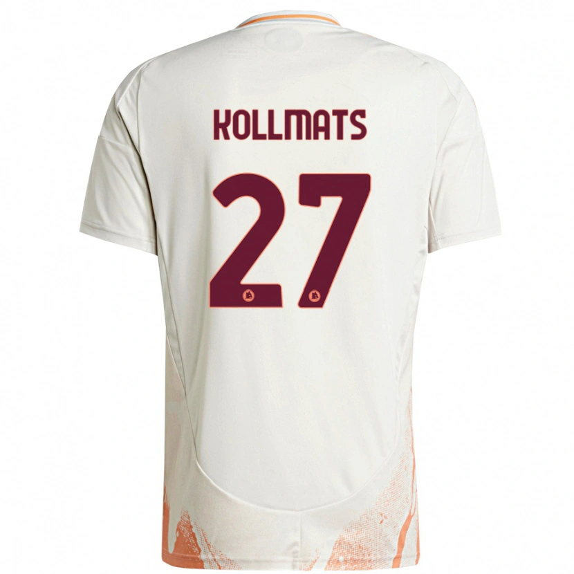 Danxen Niño Camiseta Beata Kollmats #27 Crema Blanco Naranja 2ª Equipación 2024/25 La Camisa México