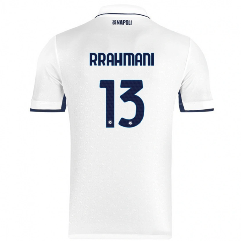 Danxen Niño Camiseta Amir Rrahmani #13 Blanco Azul Real 2ª Equipación 2024/25 La Camisa México