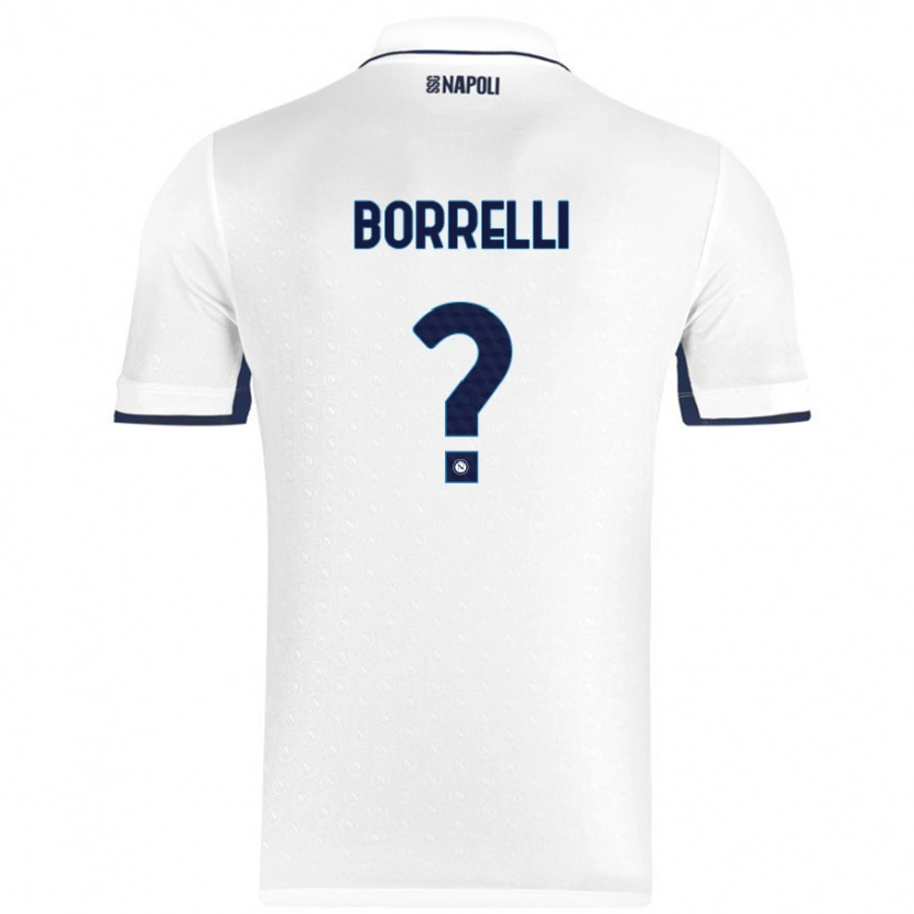 Danxen Niño Camiseta Ciro Borrelli #0 Blanco Azul Real 2ª Equipación 2024/25 La Camisa México