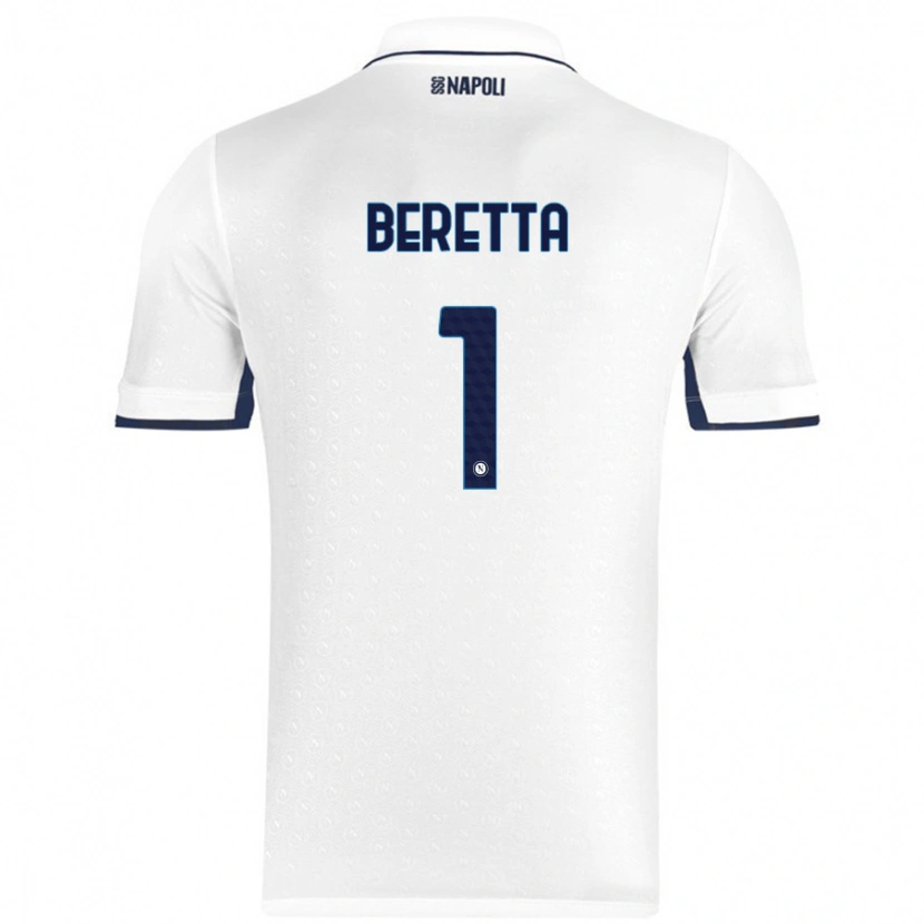 Danxen Niño Camiseta Beatrice Beretta #1 Blanco Azul Real 2ª Equipación 2024/25 La Camisa México