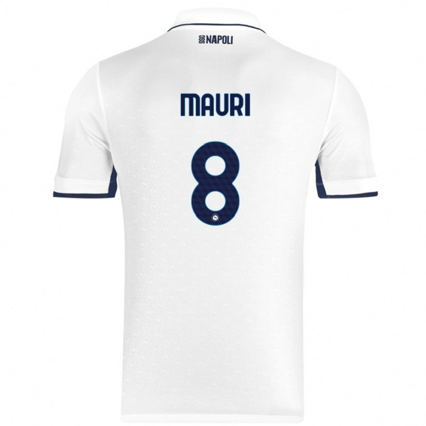 Danxen Niño Camiseta Claudia Mauri #8 Blanco Azul Real 2ª Equipación 2024/25 La Camisa México