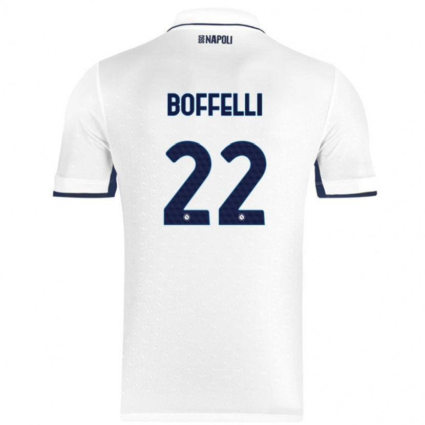 Danxen Niño Camiseta Valerio Boffelli #22 Blanco Azul Real 2ª Equipación 2024/25 La Camisa México