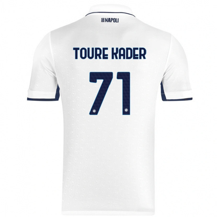 Danxen Niño Camiseta Aziz Toure Kader #71 Blanco Azul Real 2ª Equipación 2024/25 La Camisa México