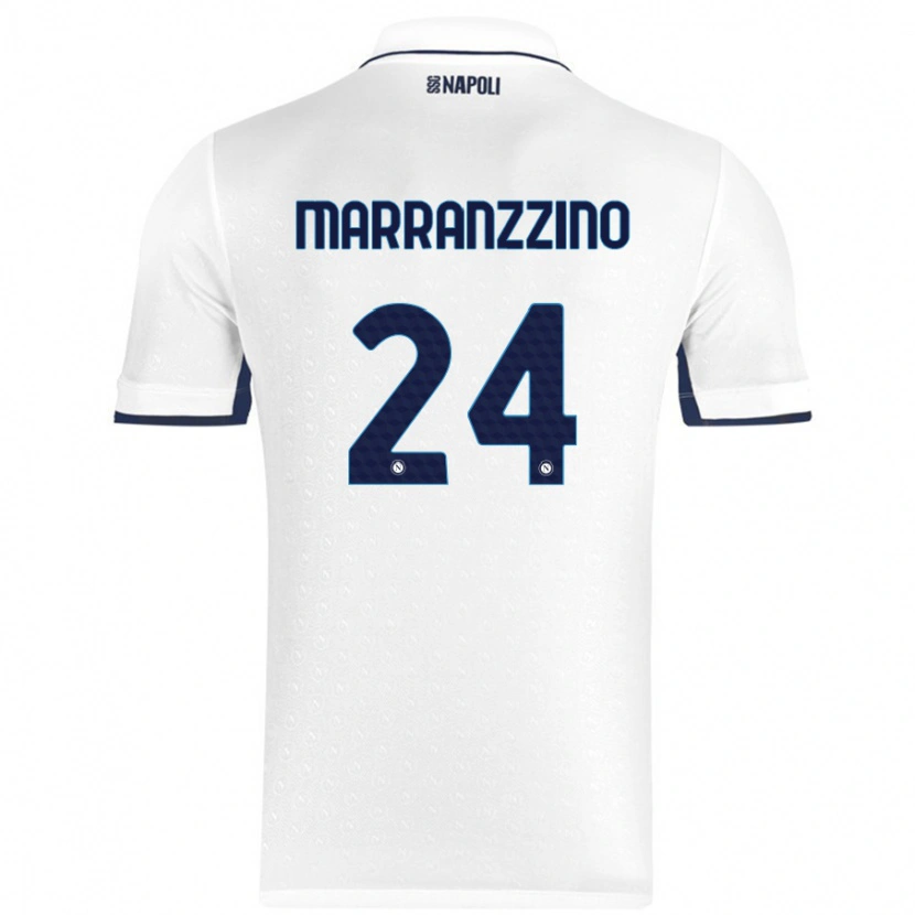 Danxen Niño Camiseta Pasquale Marranzzino #24 Blanco Azul Real 2ª Equipación 2024/25 La Camisa México