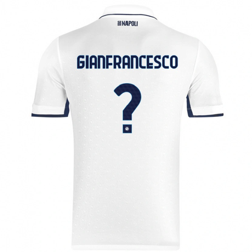 Danxen Niño Camiseta Sergio Gianfrancesco #0 Blanco Azul Real 2ª Equipación 2024/25 La Camisa México