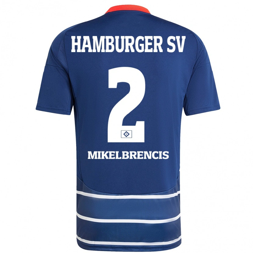 Danxen Niño Camiseta William Mikelbrencis #2 Azul Oscuro 2ª Equipación 2024/25 La Camisa México
