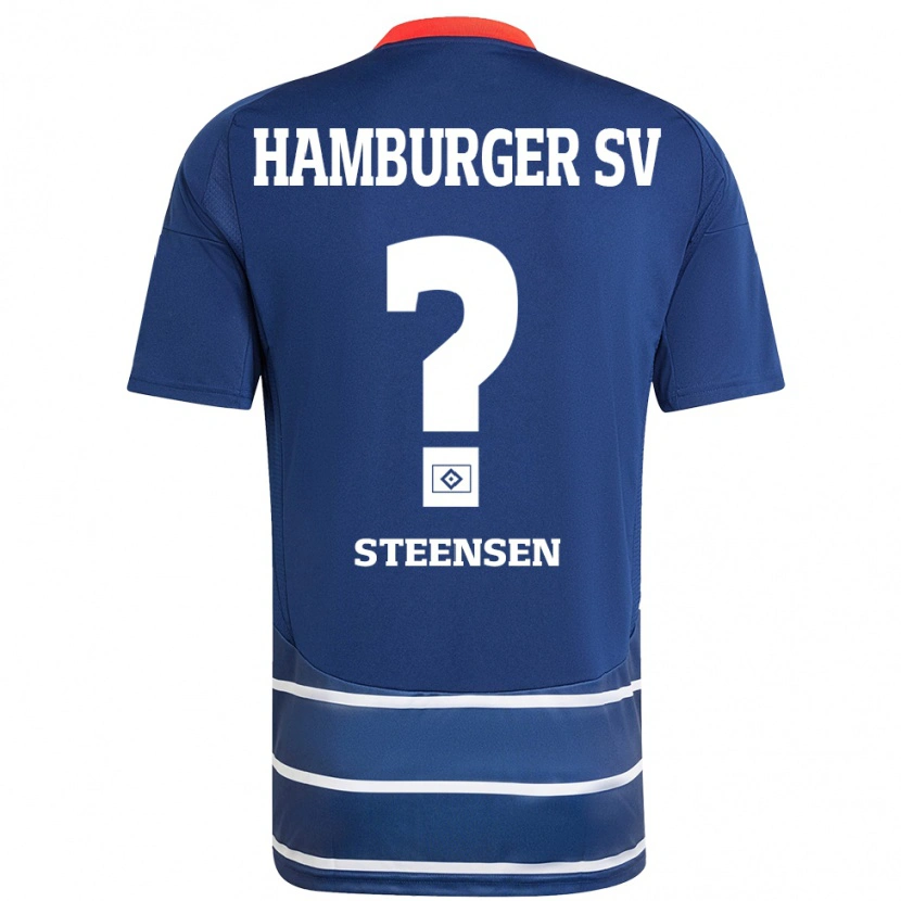 Danxen Niño Camiseta Mika Steensen #0 Azul Oscuro 2ª Equipación 2024/25 La Camisa México