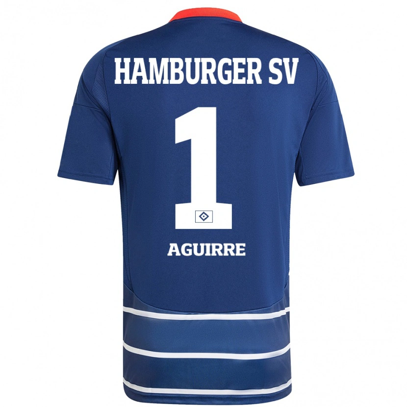 Danxen Niño Camiseta José Aguirre #1 Azul Oscuro 2ª Equipación 2024/25 La Camisa México