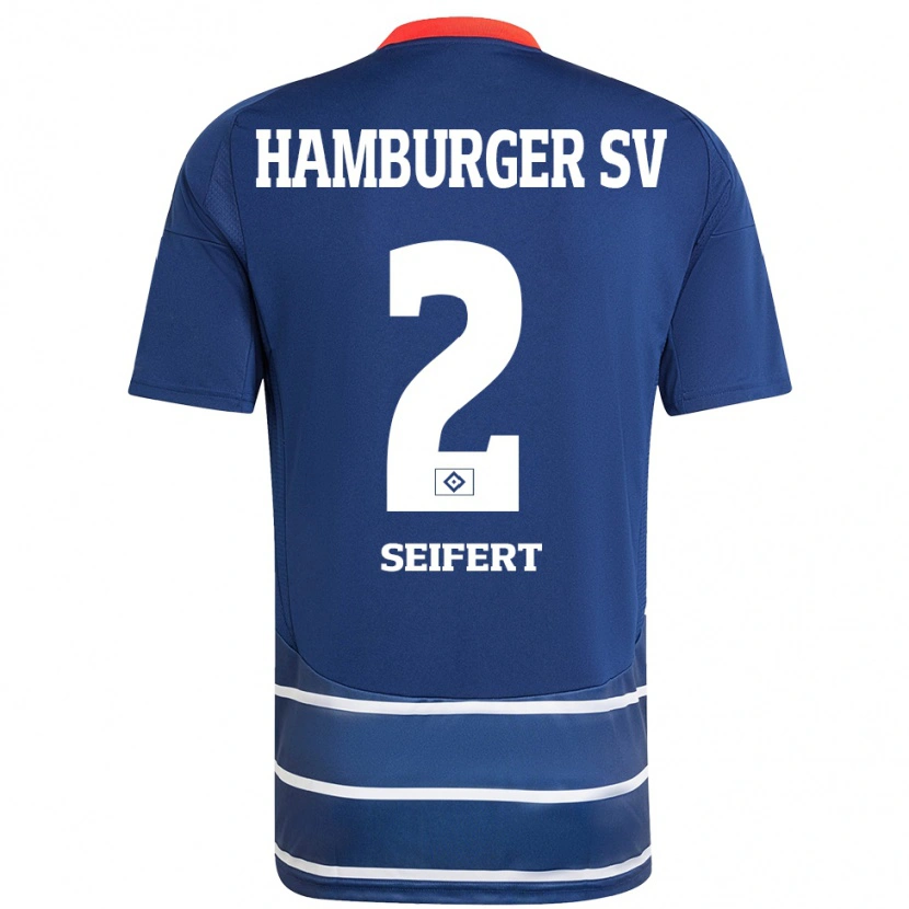 Danxen Niño Camiseta Luis Seifert #2 Azul Oscuro 2ª Equipación 2024/25 La Camisa México