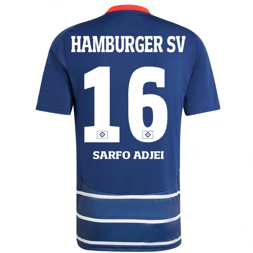 Danxen Niño Camiseta Maximilian Sarfo-Adjei #16 Azul Oscuro 2ª Equipación 2024/25 La Camisa México