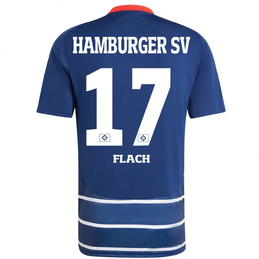 Danxen Niño Camiseta Timon Flach #17 Azul Oscuro 2ª Equipación 2024/25 La Camisa México