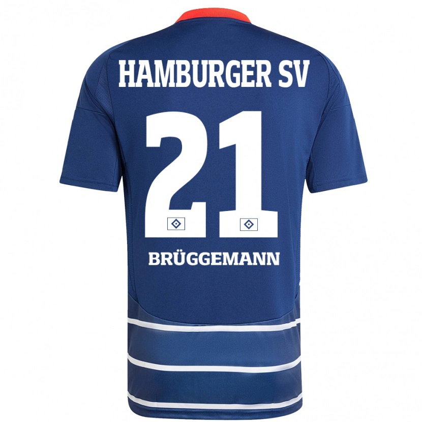 Danxen Niño Camiseta William Brüggemann #21 Azul Oscuro 2ª Equipación 2024/25 La Camisa México