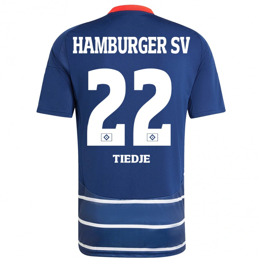 Danxen Niño Camiseta Patrick Tiedje #22 Azul Oscuro 2ª Equipación 2024/25 La Camisa México