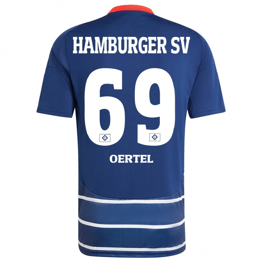 Danxen Niño Camiseta Jan Oertel #69 Azul Oscuro 2ª Equipación 2024/25 La Camisa México