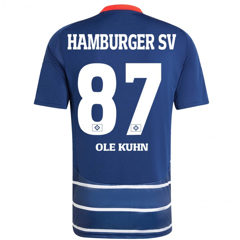 Danxen Niño Camiseta Niklas Ole Kühn #87 Azul Oscuro 2ª Equipación 2024/25 La Camisa México
