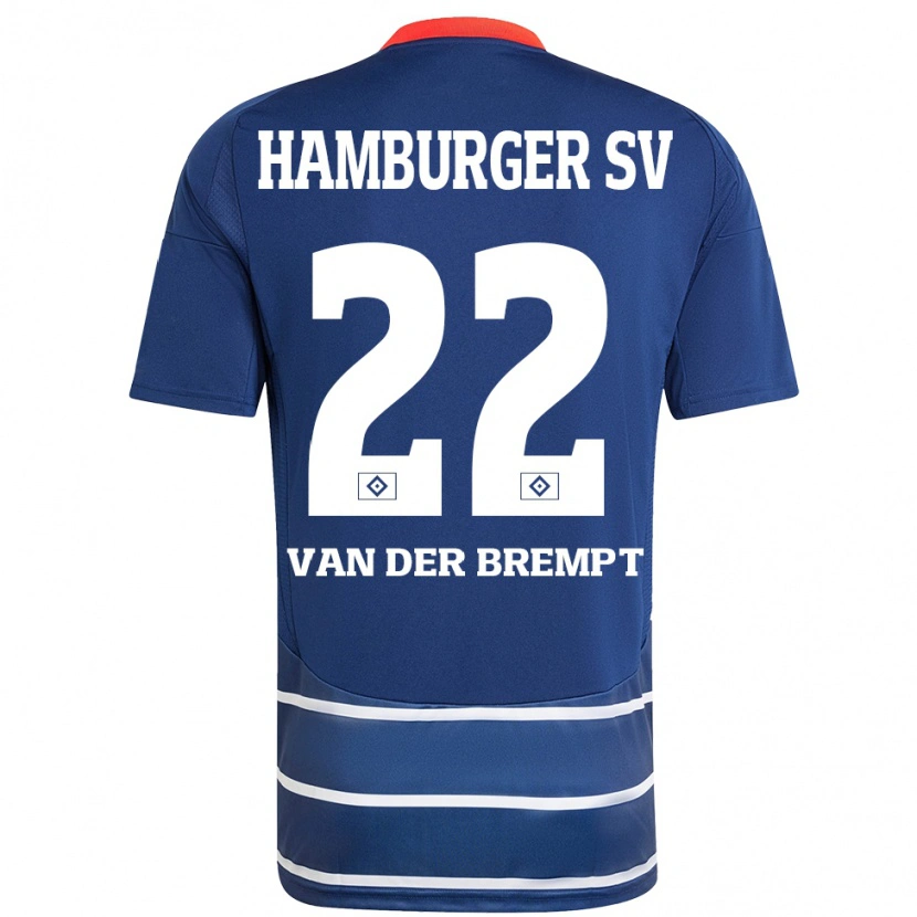 Danxen Niño Camiseta Ignace Van Der Brempt #22 Azul Oscuro 2ª Equipación 2024/25 La Camisa México