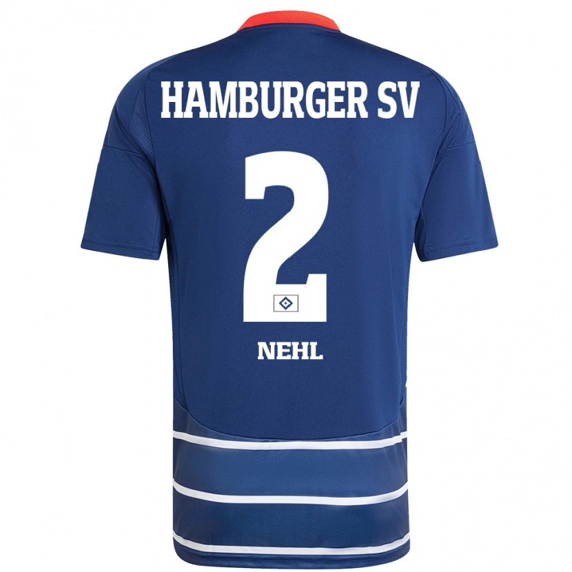 Danxen Niño Camiseta Julius Nehl #2 Azul Oscuro 2ª Equipación 2024/25 La Camisa México