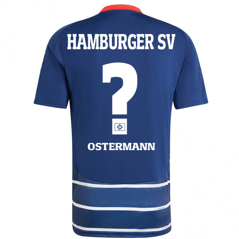 Danxen Niño Camiseta Sören Ostermann #0 Azul Oscuro 2ª Equipación 2024/25 La Camisa México