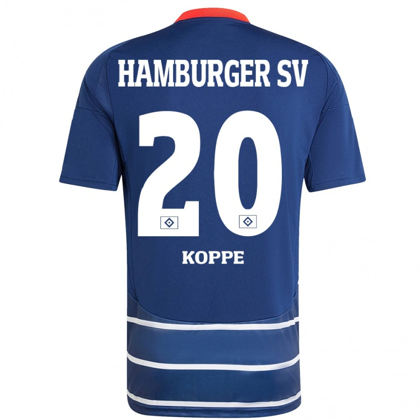 Danxen Niño Camiseta Katharina Köppe #20 Azul Oscuro 2ª Equipación 2024/25 La Camisa México