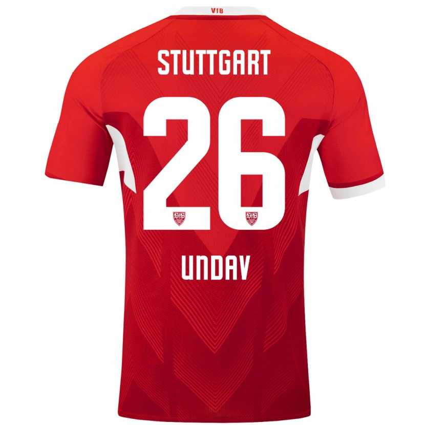 Danxen Niño Camiseta Deniz Undav #26 Rojo Blanco 2ª Equipación 2024/25 La Camisa México