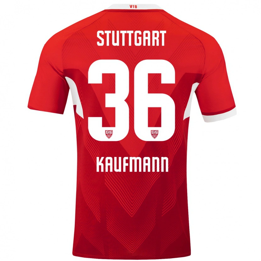 Danxen Niño Camiseta Tino Kaufmann #36 Rojo Blanco 2ª Equipación 2024/25 La Camisa México