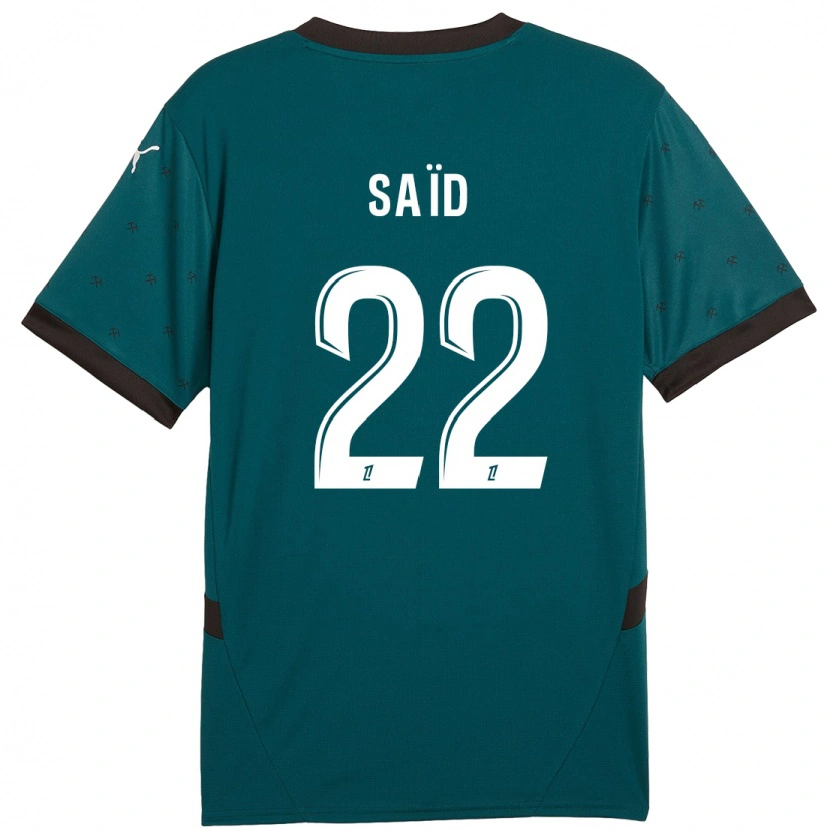 Danxen Niño Camiseta Wesley Saïd #22 Verde Oscuro 2ª Equipación 2024/25 La Camisa México