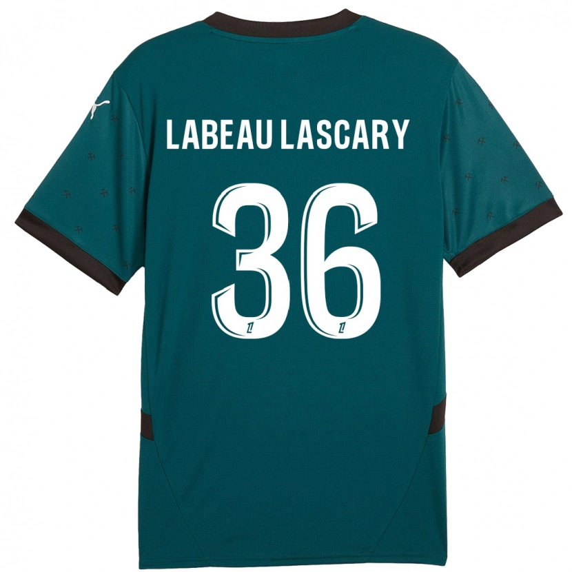 Danxen Niño Camiseta Rémy Labeau Lascary #36 Verde Oscuro 2ª Equipación 2024/25 La Camisa México