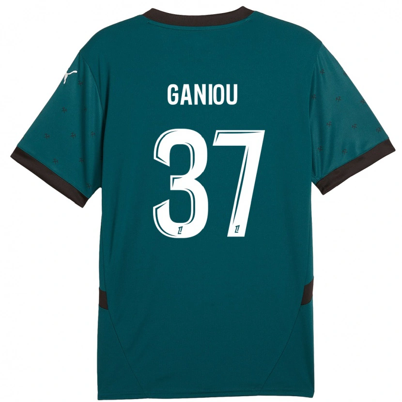 Danxen Niño Camiseta Ismaëlo Ganiou #37 Verde Oscuro 2ª Equipación 2024/25 La Camisa México