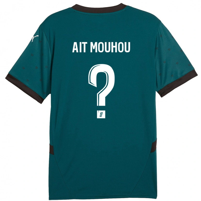 Danxen Niño Camiseta Nassim Ait Mouhou #0 Verde Oscuro 2ª Equipación 2024/25 La Camisa México