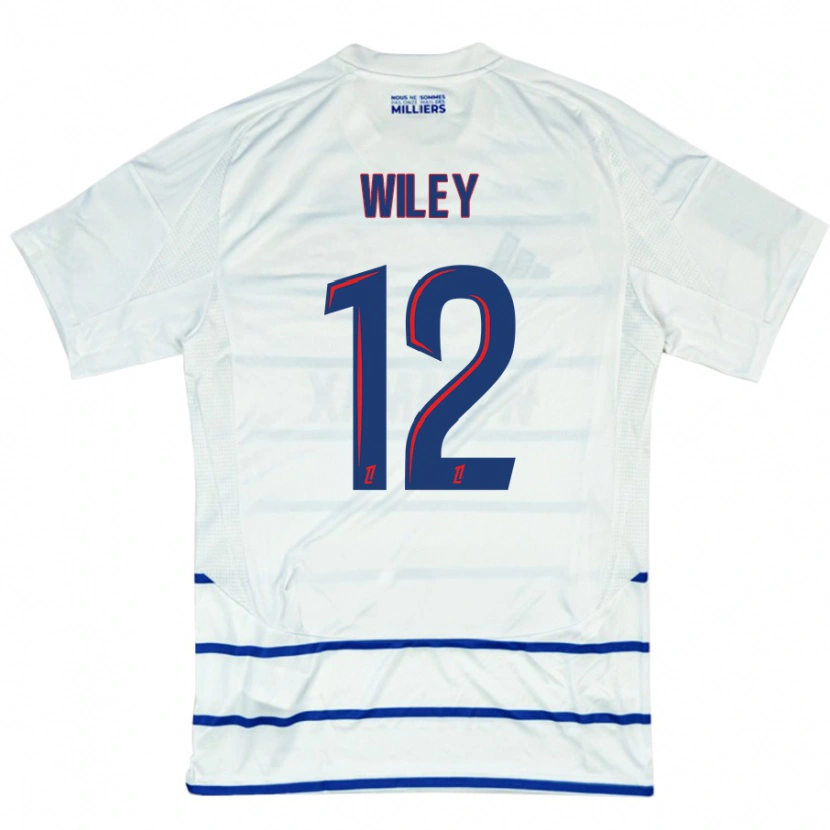 Danxen Niño Camiseta Caleb Wiley #12 Blanco Azul 2ª Equipación 2024/25 La Camisa México