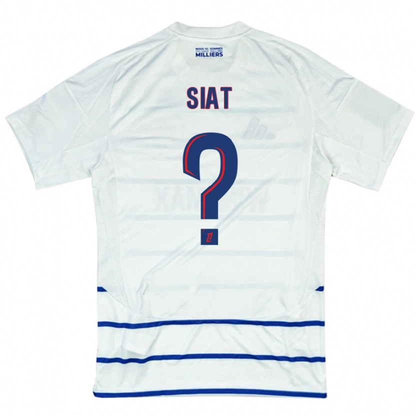 Danxen Niño Camiseta Victor Siat #0 Blanco Azul 2ª Equipación 2024/25 La Camisa México