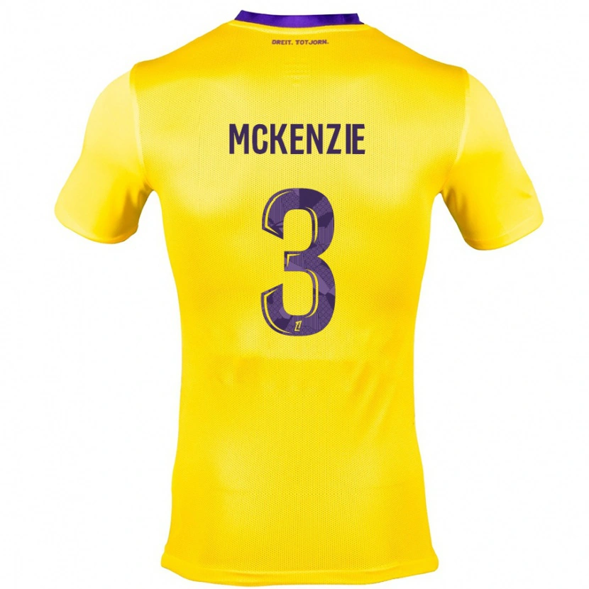 Danxen Niño Camiseta Mark Mckenzie #3 Amarillo Morado 2ª Equipación 2024/25 La Camisa México