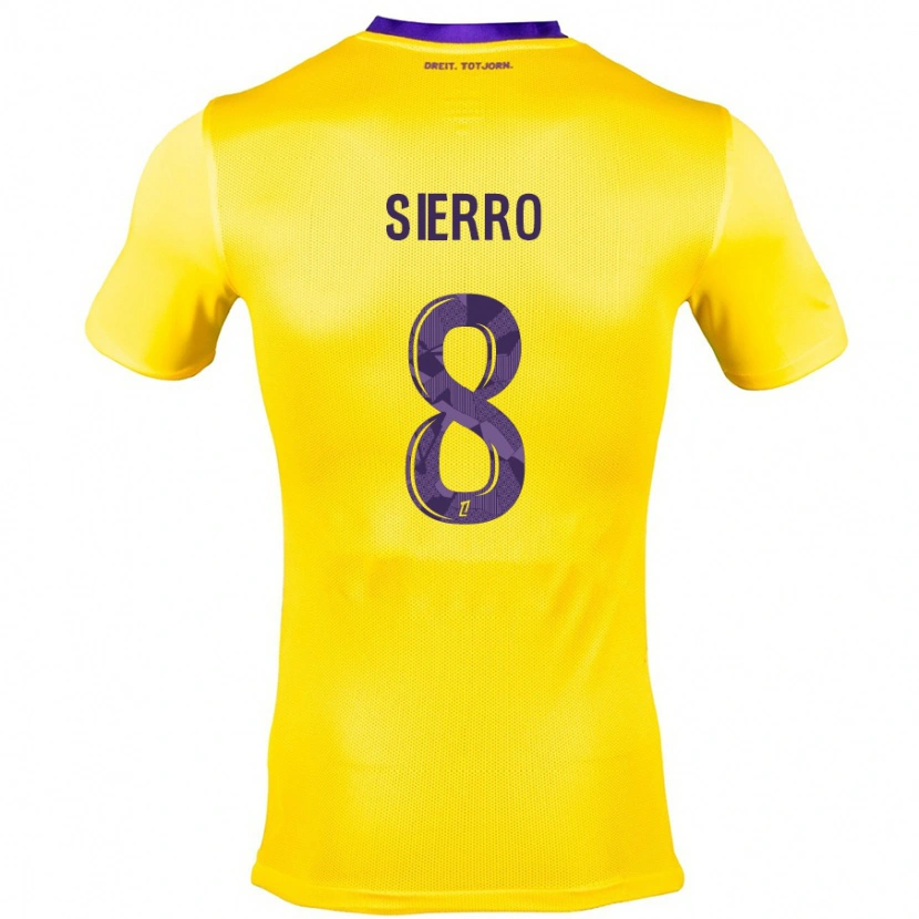 Danxen Niño Camiseta Vincent Sierro #8 Amarillo Morado 2ª Equipación 2024/25 La Camisa México