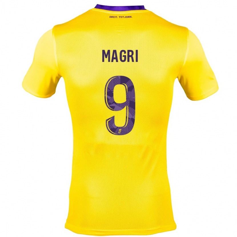 Danxen Niño Camiseta Frank Magri #9 Amarillo Morado 2ª Equipación 2024/25 La Camisa México