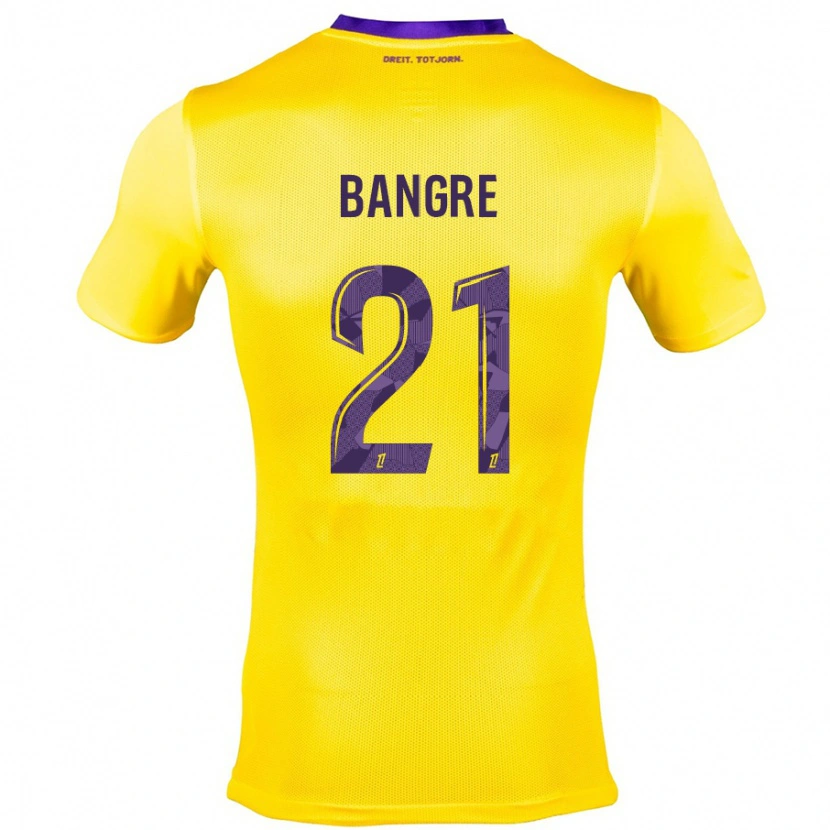 Danxen Niño Camiseta Mamady Bangré #21 Amarillo Morado 2ª Equipación 2024/25 La Camisa México