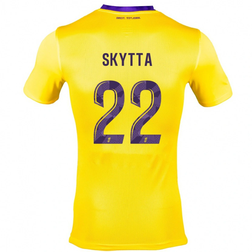 Danxen Niño Camiseta Naatan Skyttä #22 Amarillo Morado 2ª Equipación 2024/25 La Camisa México