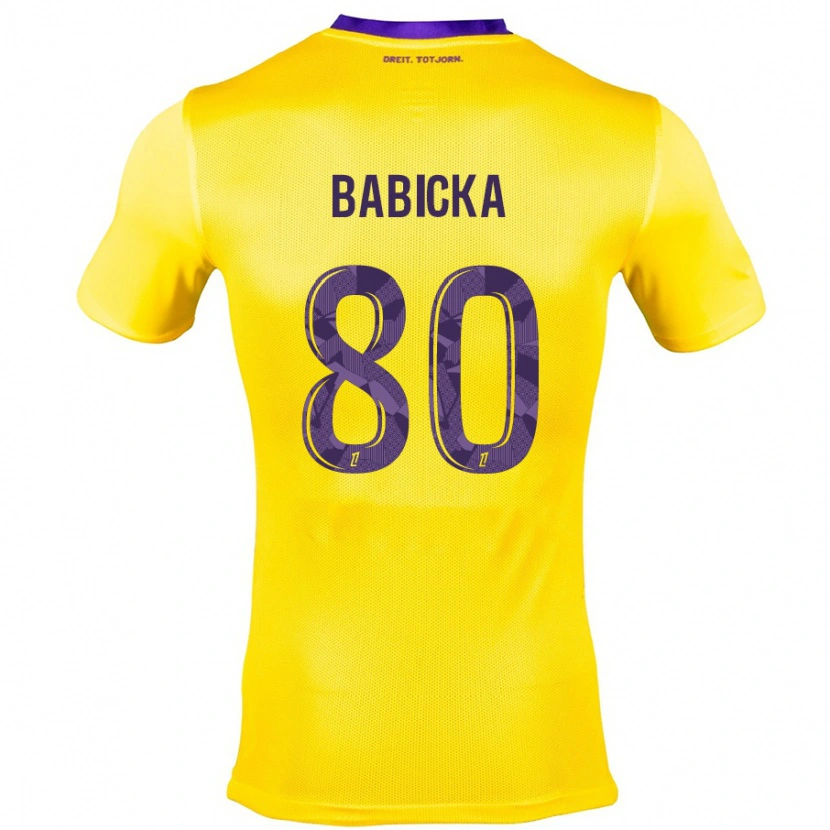 Danxen Niño Camiseta Shavy Babicka #80 Amarillo Morado 2ª Equipación 2024/25 La Camisa México
