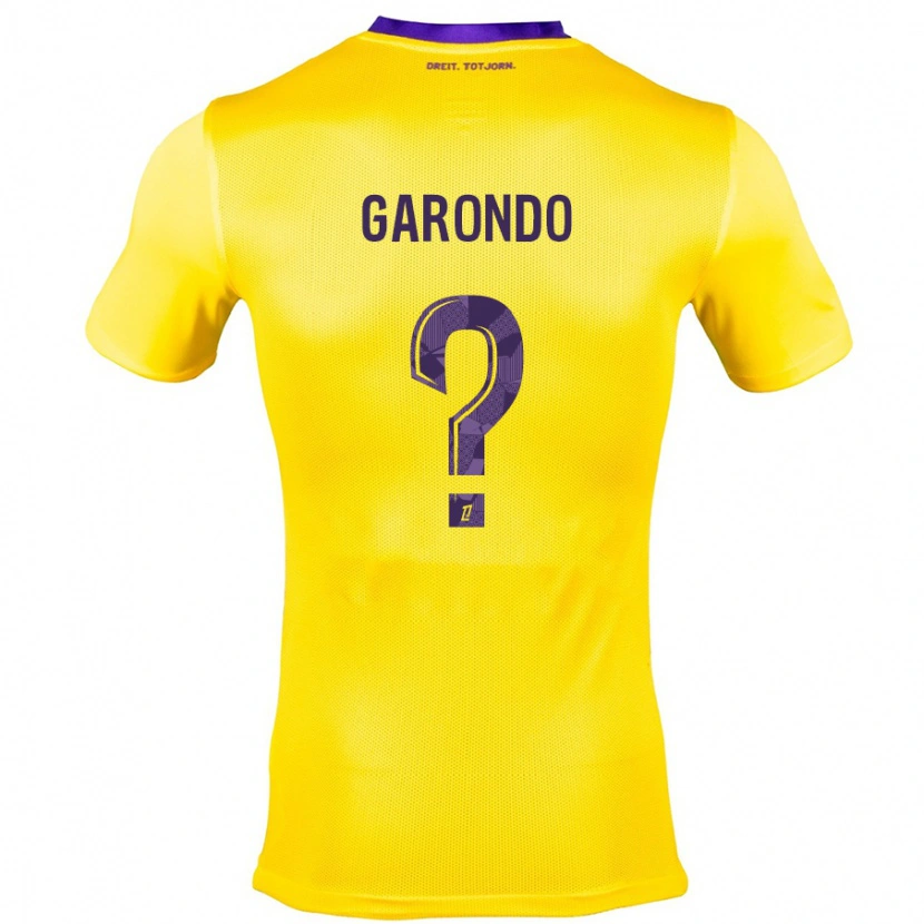 Danxen Niño Camiseta Thibaud Garondo #0 Amarillo Morado 2ª Equipación 2024/25 La Camisa México