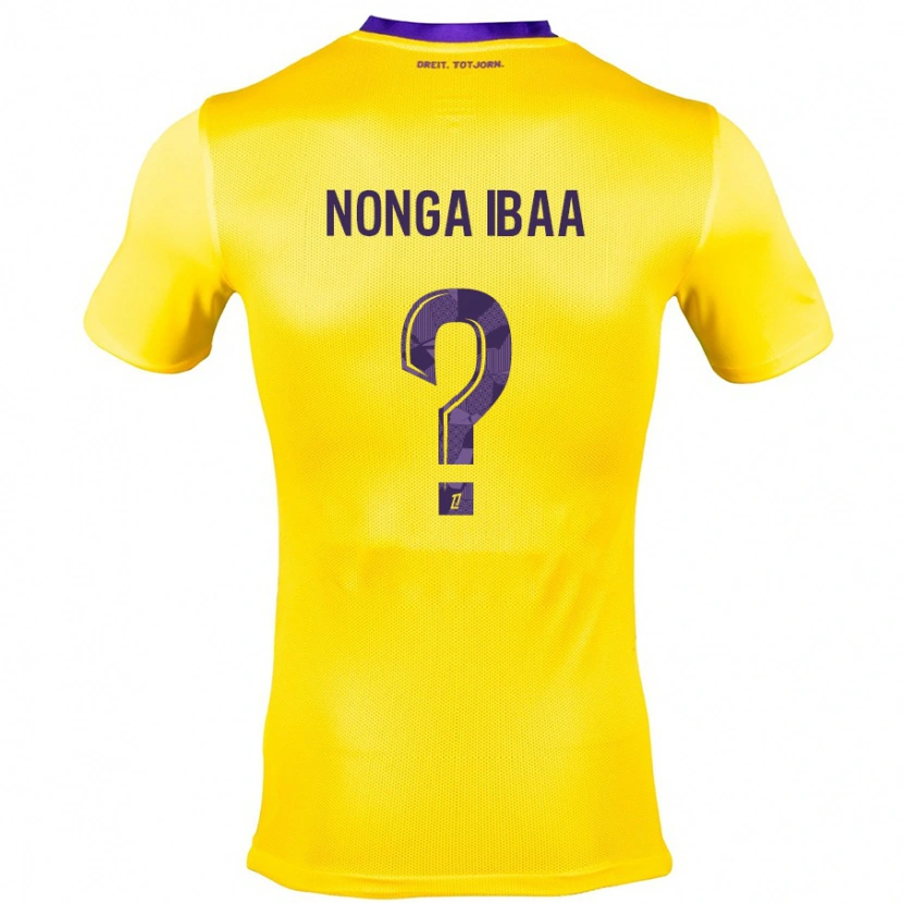 Danxen Niño Camiseta Alou Nonga Ibaa #0 Amarillo Morado 2ª Equipación 2024/25 La Camisa México