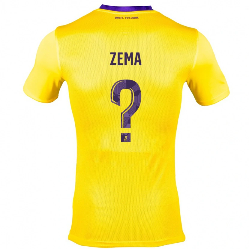 Danxen Niño Camiseta Darris Zema #0 Amarillo Morado 2ª Equipación 2024/25 La Camisa México