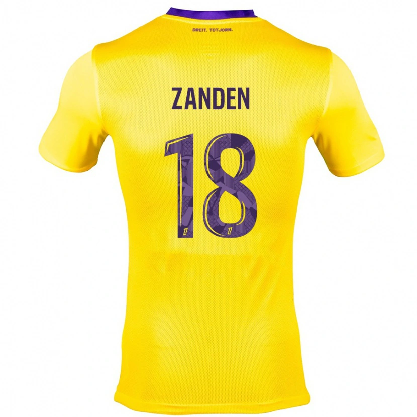 Danxen Niño Camiseta Oliver Zandén #18 Amarillo Morado 2ª Equipación 2024/25 La Camisa México