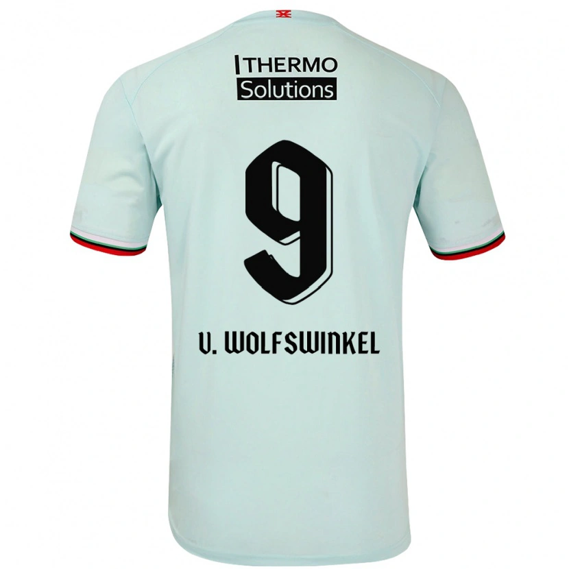 Danxen Niño Camiseta Ricky Van Wolfswinkel #9 Verde Claro 2ª Equipación 2024/25 La Camisa México