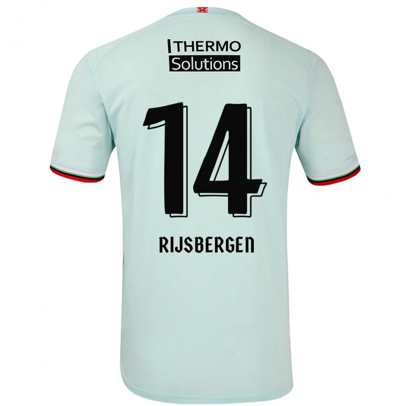 Danxen Niño Camiseta Liz Rijsbergen #14 Verde Claro 2ª Equipación 2024/25 La Camisa México