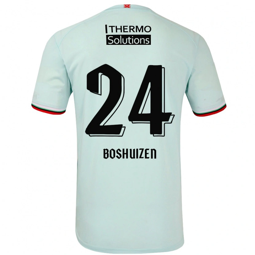 Danxen Niño Camiseta Annouk Boshuizen #24 Verde Claro 2ª Equipación 2024/25 La Camisa México