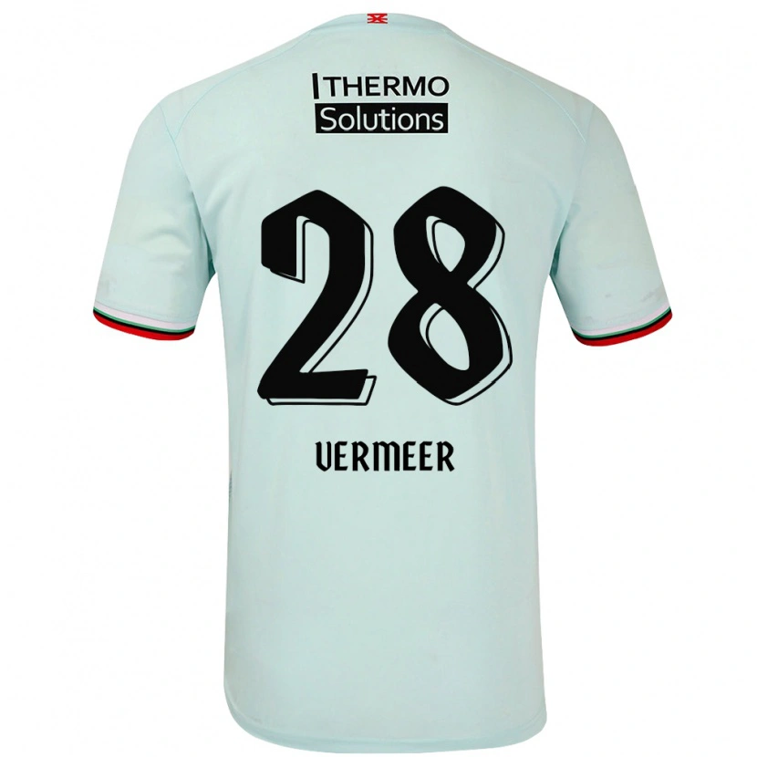 Danxen Niño Camiseta Sofie Vermeer #28 Verde Claro 2ª Equipación 2024/25 La Camisa México