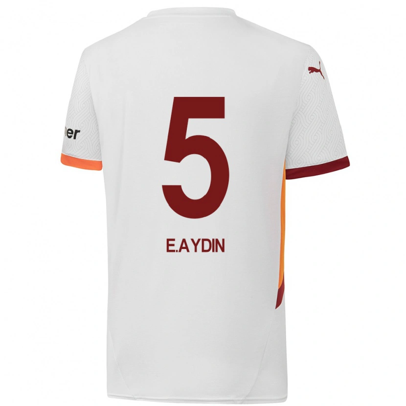 Danxen Niño Camiseta Eyüp Aydın #5 Blanco Amarillo Rojo 2ª Equipación 2024/25 La Camisa México