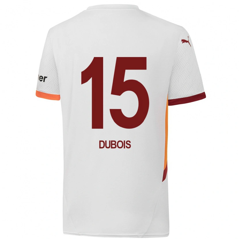 Danxen Niño Camiseta Léo Dubois #15 Blanco Amarillo Rojo 2ª Equipación 2024/25 La Camisa México