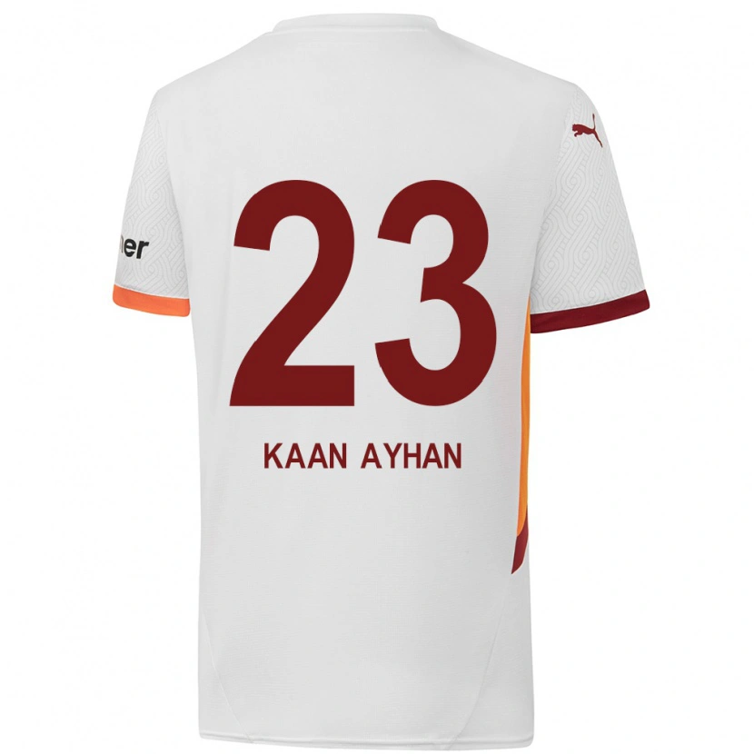 Danxen Niño Camiseta Kaan Ayhan #23 Blanco Amarillo Rojo 2ª Equipación 2024/25 La Camisa México