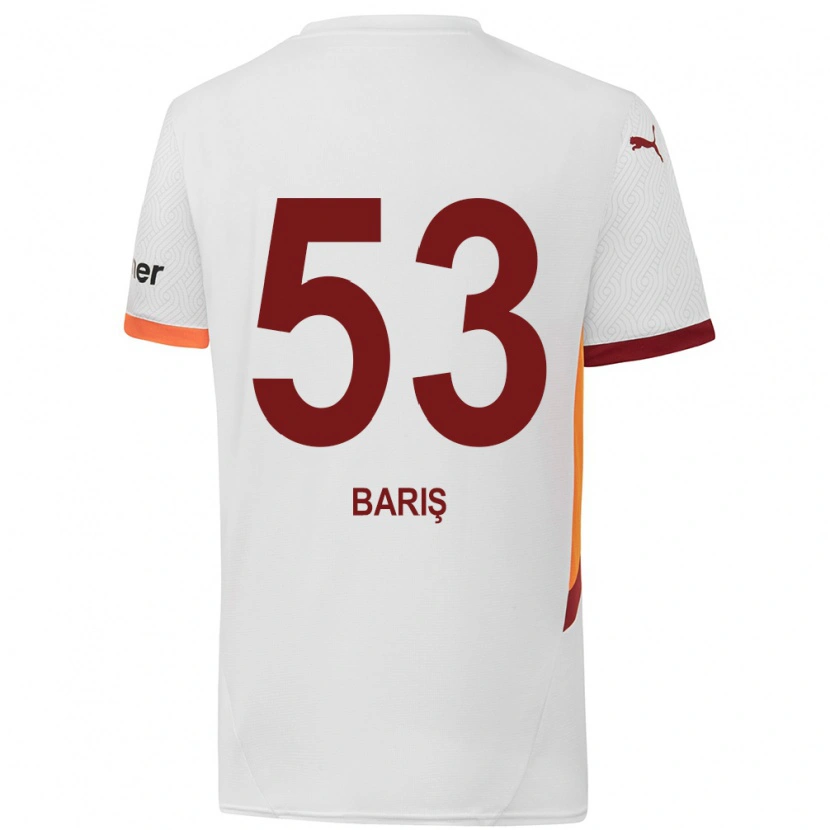 Danxen Niño Camiseta Barış Alper Yılmaz #53 Blanco Amarillo Rojo 2ª Equipación 2024/25 La Camisa México